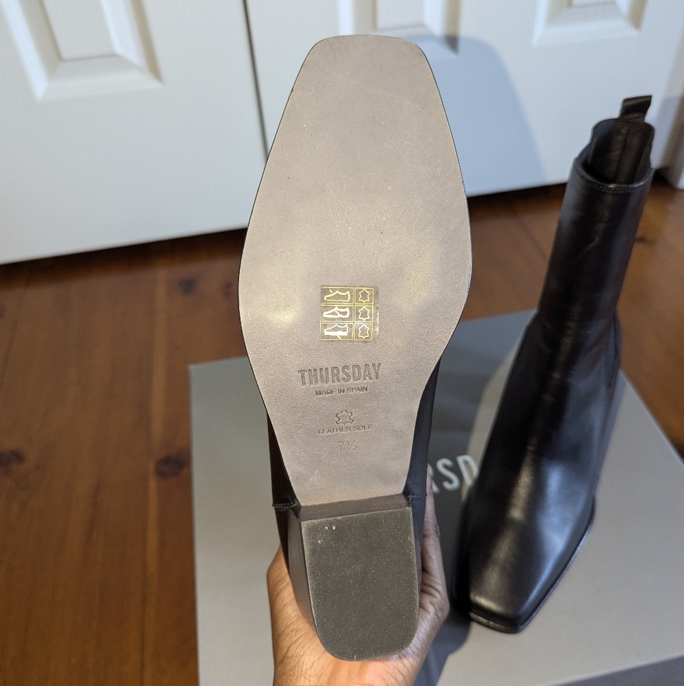 Thursday Boot Company Black Soho Boots: Square Toed Boots - Picture 6 of 8